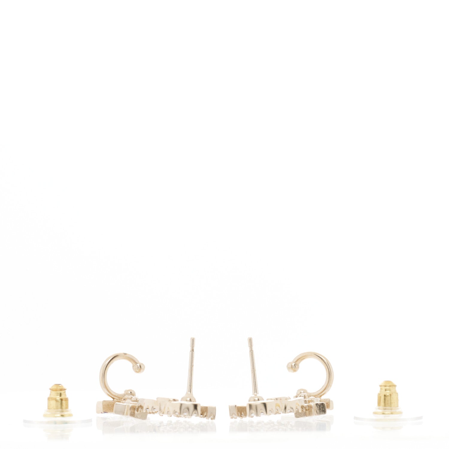 Chanel Crystal Star 5 CC Earrings Gold 3 of 5