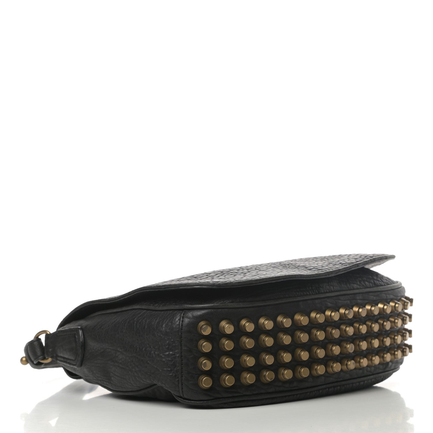 Alexander Wang Pebbled Lambskin Lia Sling Black with Antique Brass Hardware 4 of 13
