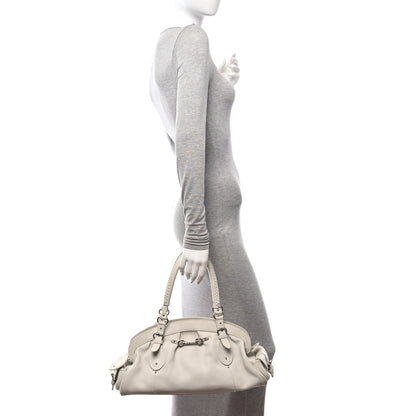Christian Dior Calfskin My Dior Frame Pocket Satchel White 2 of 12