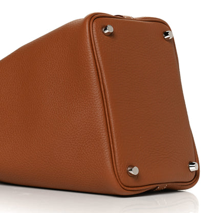 Hermes Taurillon Clemence Swift Eclat Picotin Lock 18 PM Gold Nata 7 of 11