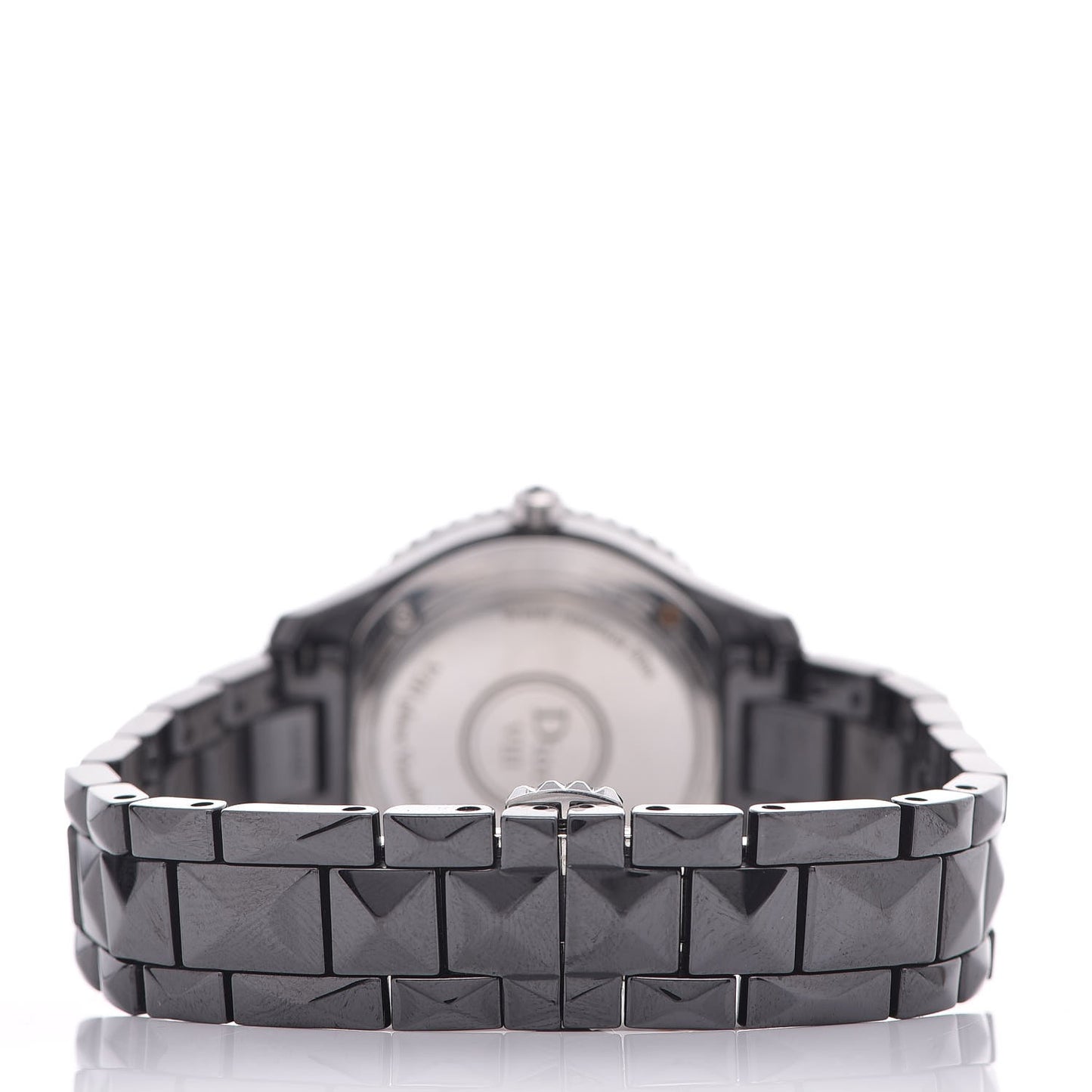 Stainless Steel Ceramic Diamond 38mm Dior VIII Quartz Watch Black