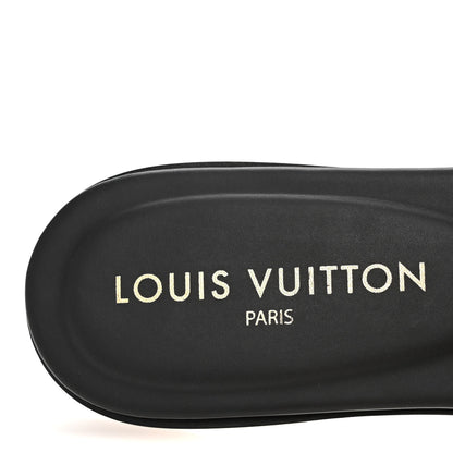 Louis Vuitton Calfskin LV Isola Flat Sandals 38 Black 8 of 9