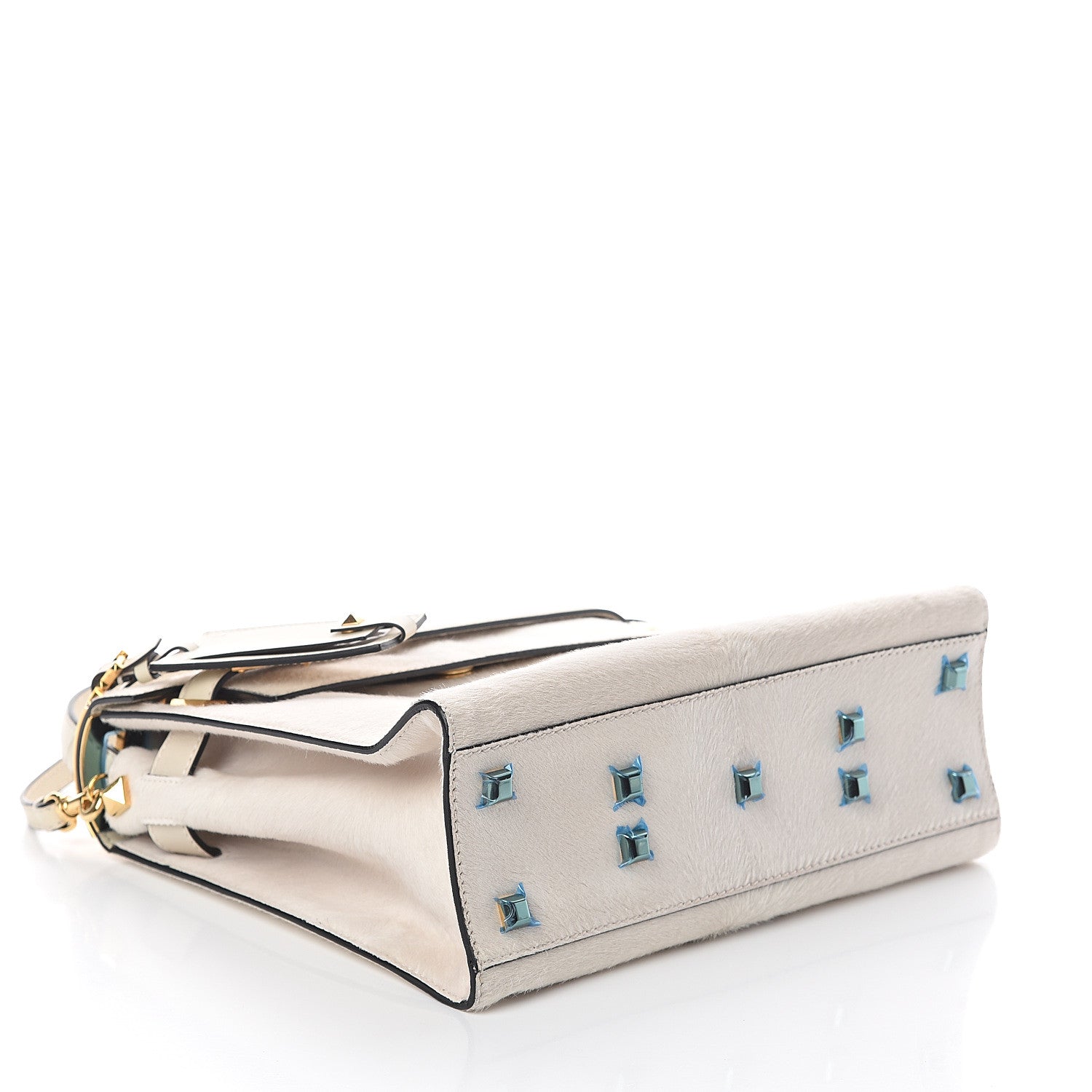 Valentino Garavani Calf Hair My Rockstud Frame Bag Light Ivory 3 of 8