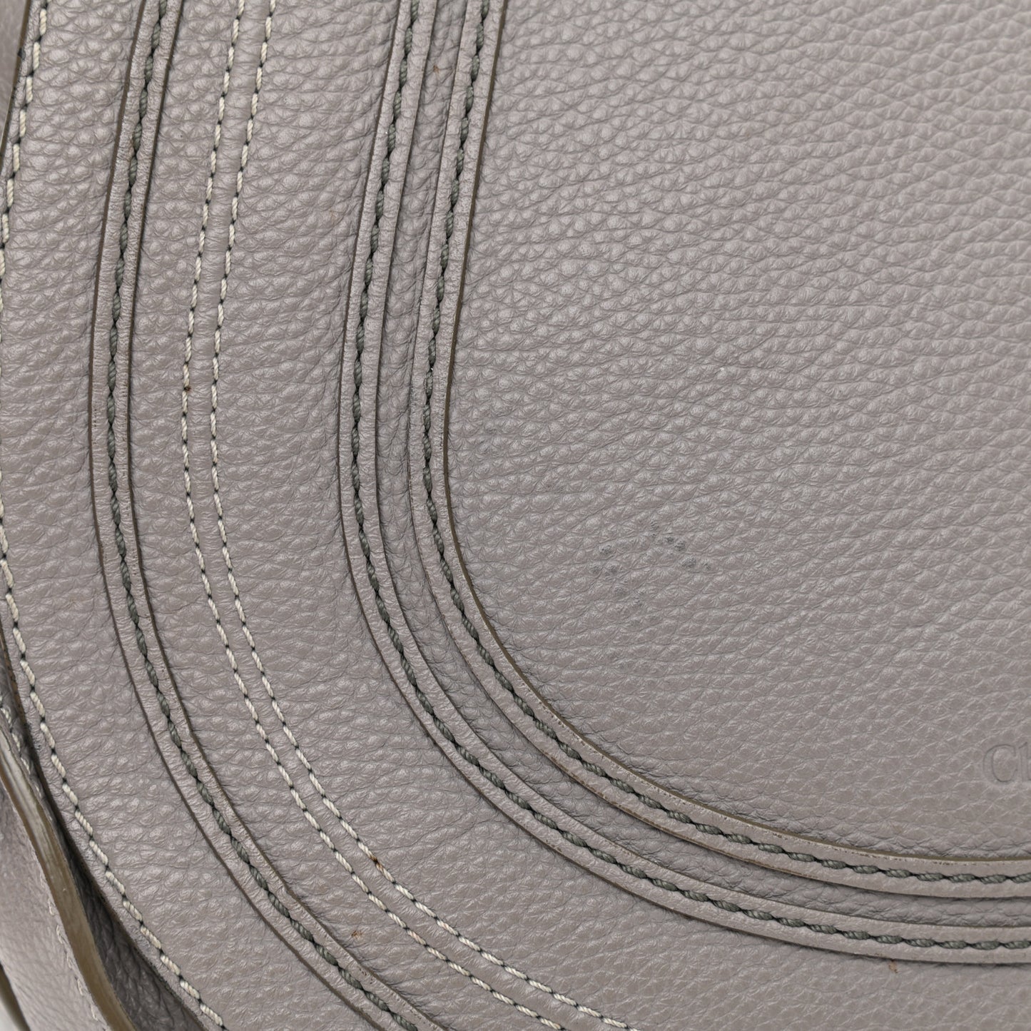 Calfskin Medium Marcie Round Crossbody Bag Cashmere Grey