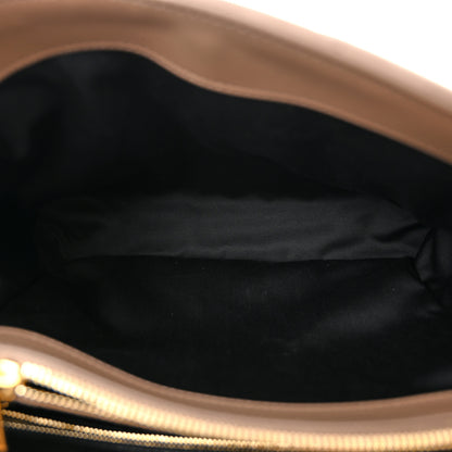 Saint Laurent Suede Y Quilted Monogram Medium Loulou Chain Satchel Taupe 5 of 11