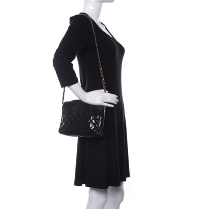 Chanel Patent Quilted Tassel Camera Case Black 2 of 15