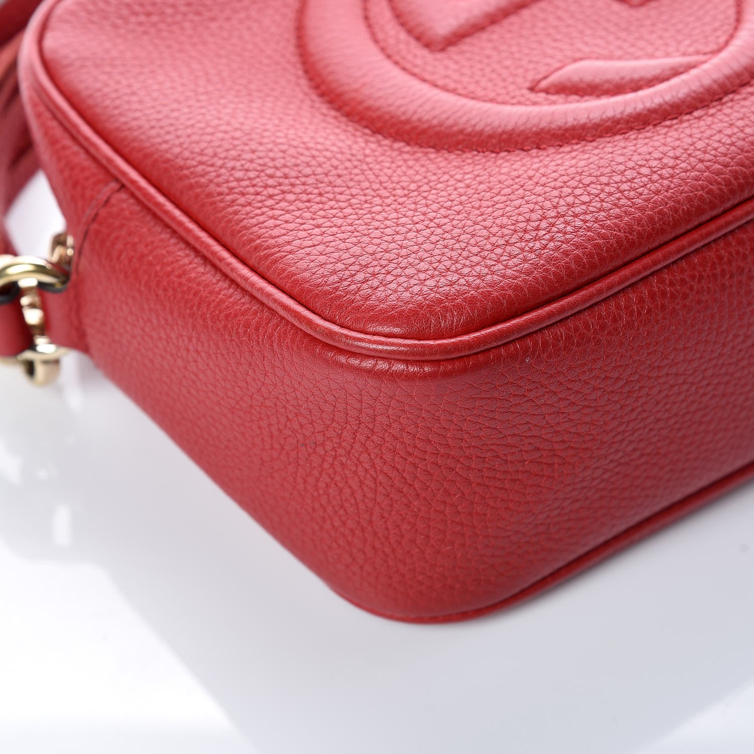 Gucci Pebbled Calfskin Small Soho Disco Bag Tabasco Red 11 of 16