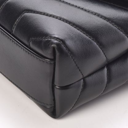 Saint Laurent Calfskin Y Quilted Monogram Toy Loulou Crossbody Bag Black 10 of 11