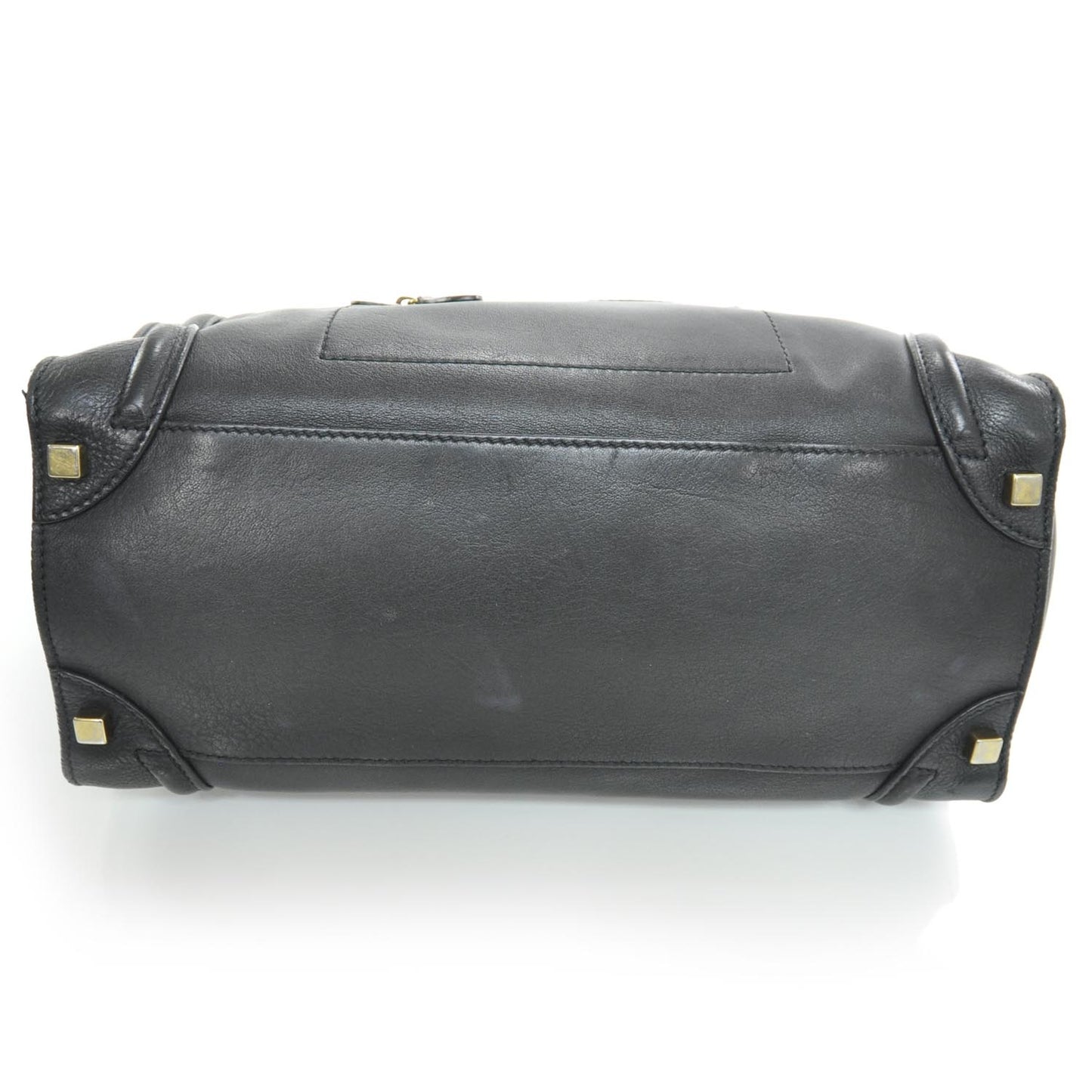 Smooth Calfskin Shoulder Luggage Black
