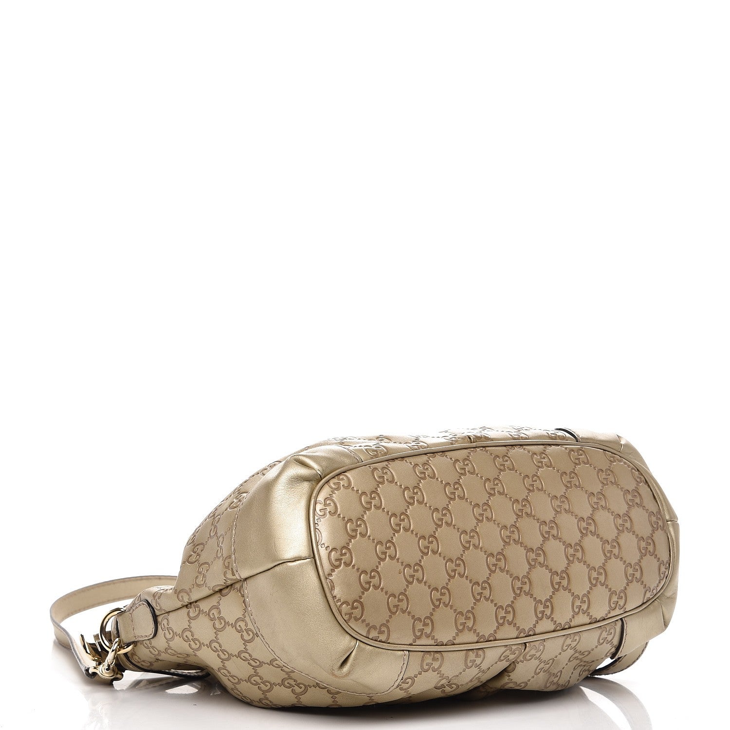 Gucci Metallic Soft Guccissima Medium Sukey Top Handle Bag Champagne 5 of 17