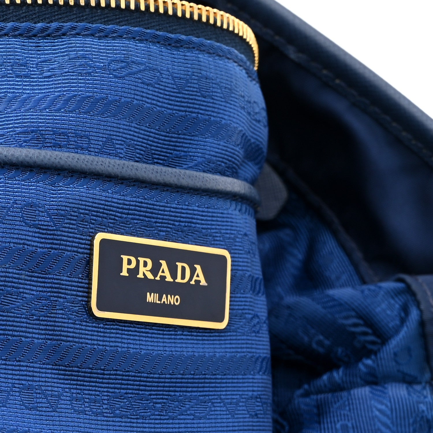 Prada Tessuto Nylon Saffiano Tote Baltico 6 of 10