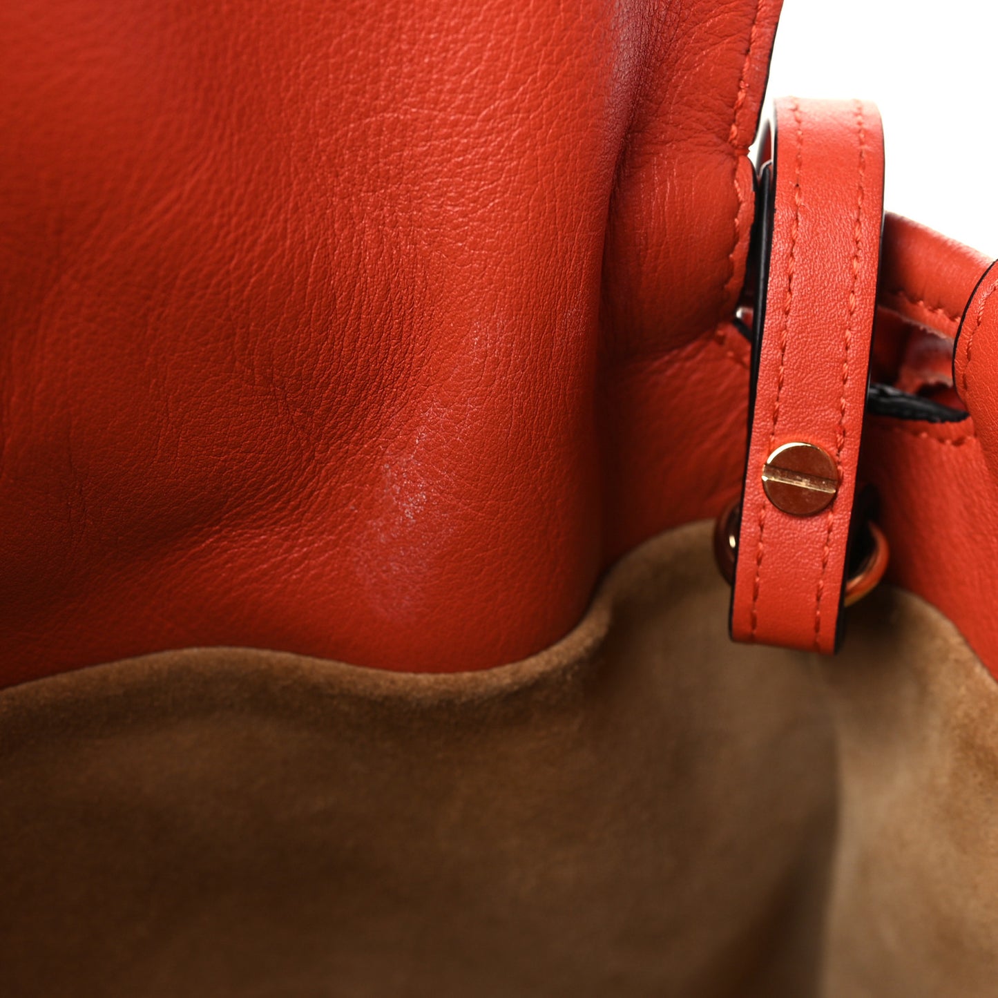 Calfskin Flamenco Knot Clutch Vermillion