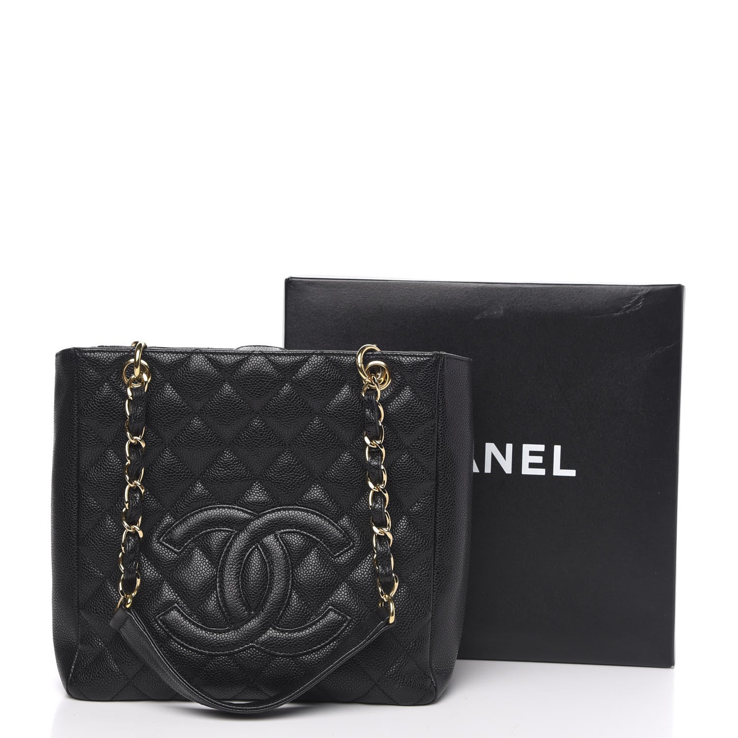 Chanel Caviar Quilted Petit Shopping Tote PST Black 14 of 14