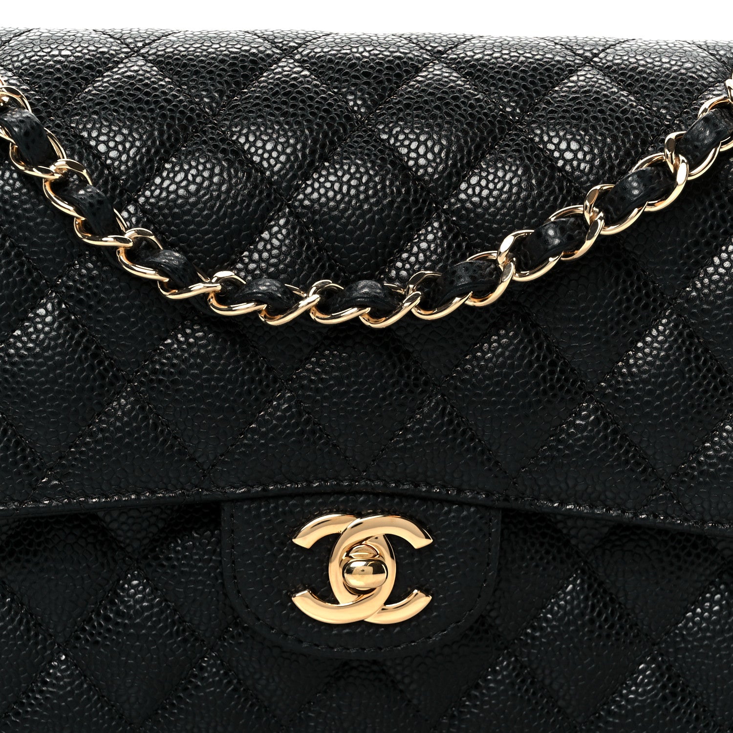 Chanel Caviar Quilted Medium Double Flap Black 9 of 12