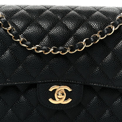 Chanel Caviar Quilted Medium Double Flap Black 9 of 12