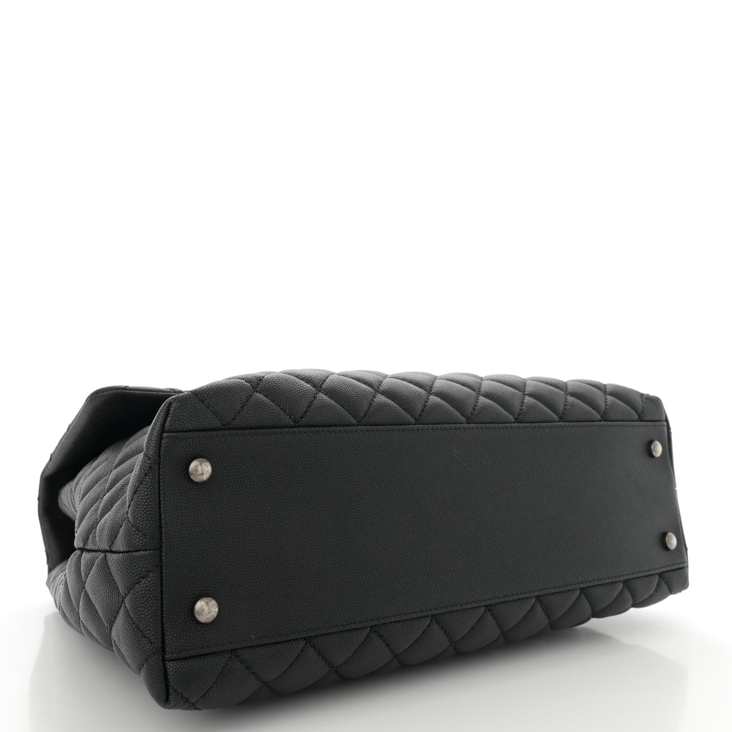 Chanel Caviar Quilted Large Coco Handle Flap  Black 4 of 12