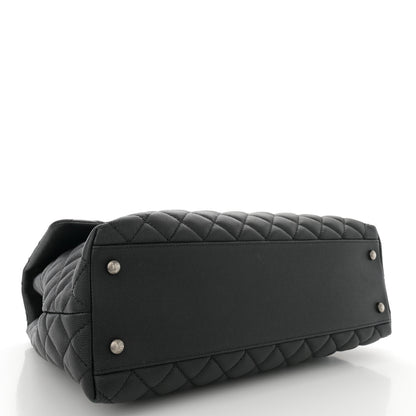 Chanel Caviar Quilted Large Coco Handle Flap  Black 4 of 12