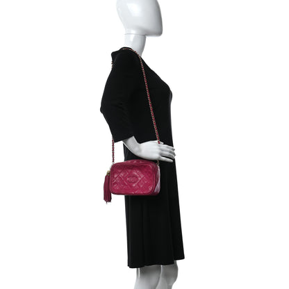 Chanel Lambskin Quilted CC Tassel Camera Case Pink 2 of 12