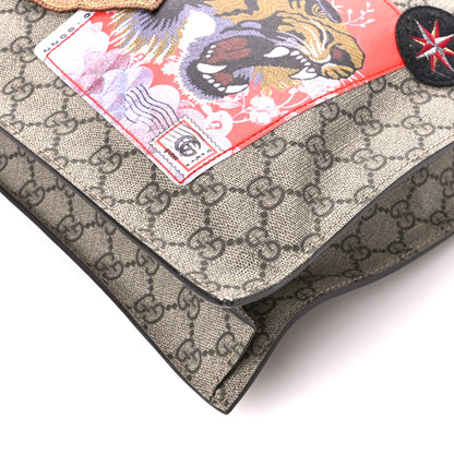 Gucci Soft GG Supreme Monogram Courrier Vertical Tote Beige New Acero 11 of 11