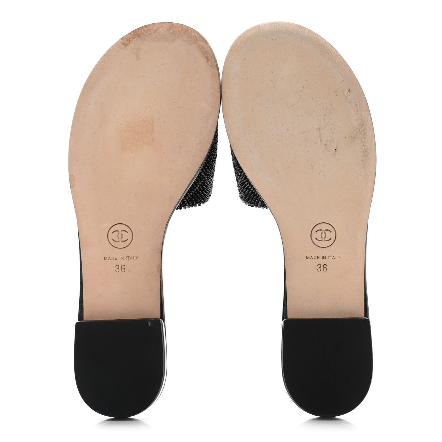 Pearl Embroidery CC Mules 36 Black