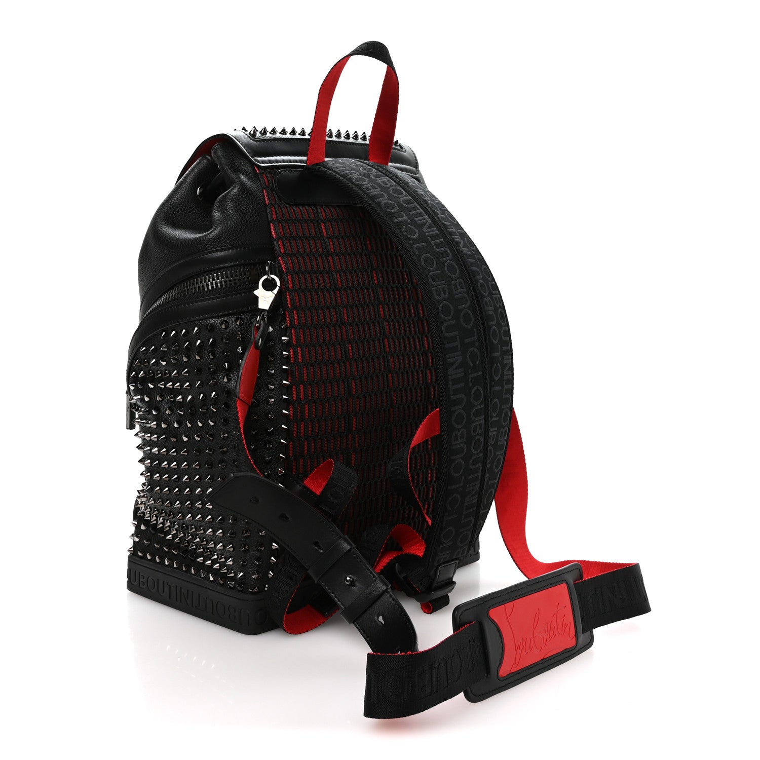 Christian Louboutin Calfskin Spiked Explorafunk Backpack Black 3 of 9