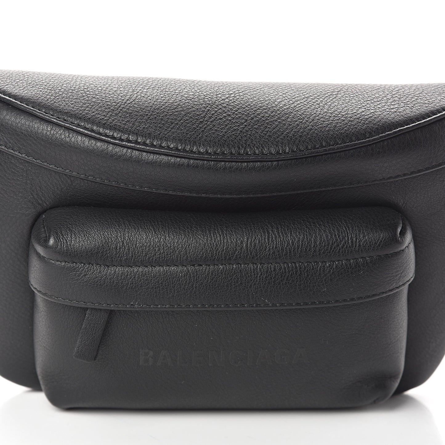 Smooth Calfskin Logo Large Everyday Beltpack Black