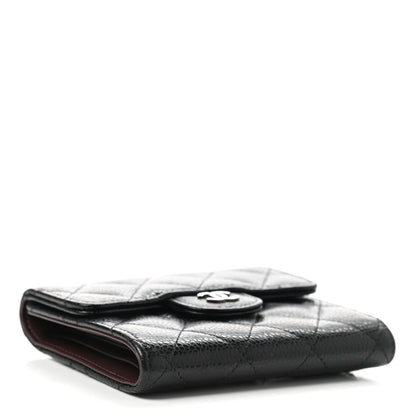 Chanel Caviar Quilted Compact Flap Wallet Black 4 of 8