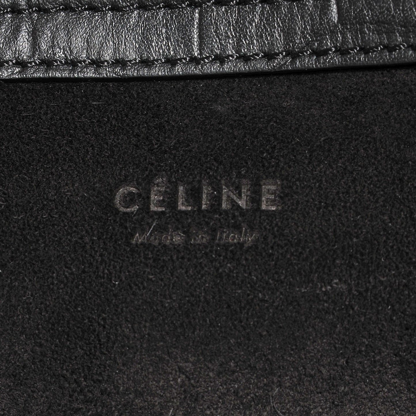 Crocodile Embossed Medium Phantom Luggage Black