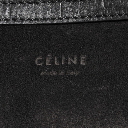 Celine Crocodile Embossed Medium Phantom Luggage Black 5 of 7