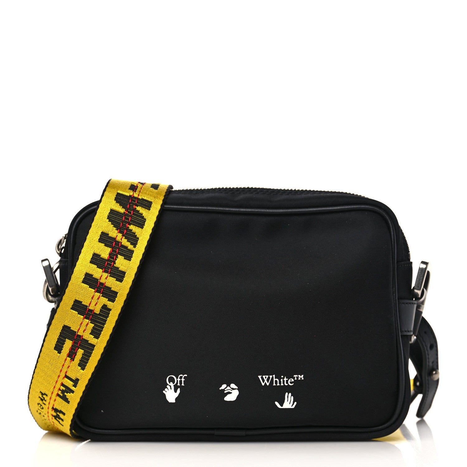 Off-White Nylon Logo Print Crossbody Bag Black 1 of 8