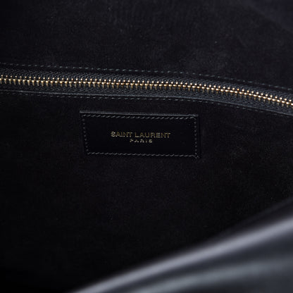 Saint Laurent Calfskin Classic Duffle 6 Black 8 of 10