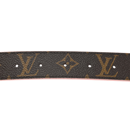 Louis Vuitton Calfskin Monogram 30mm LV Initiales Reversible Belt 85 34 Rose Ballerine 4 of 5