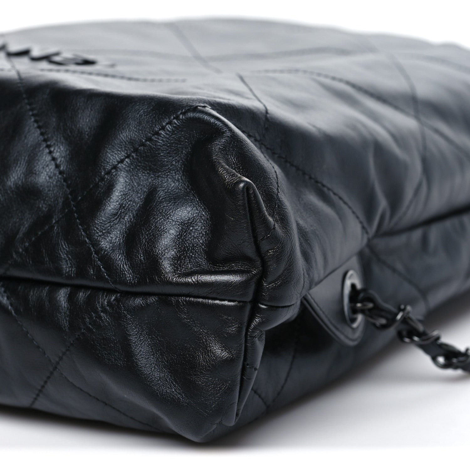 Chanel Shiny Calfskin Quilted Chanel 22 Backpack So Black 1780629