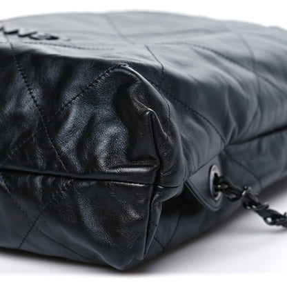 Chanel Shiny Calfskin Quilted Chanel 22 Backpack So Black 10 of 10