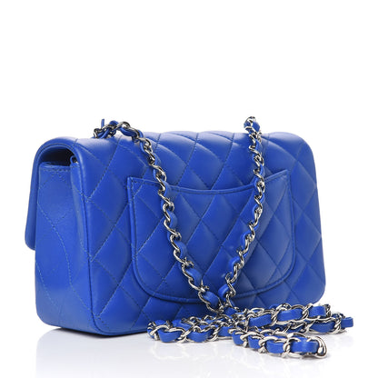 Chanel Lambskin Quilted Mini Rectangular Flap Royal Blue 3 of 10