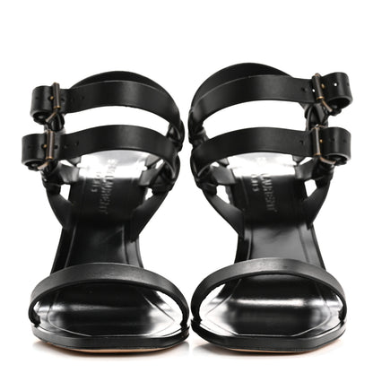 Saint Laurent Calfskin Espadrille Wedges 36 Black 3 of 16