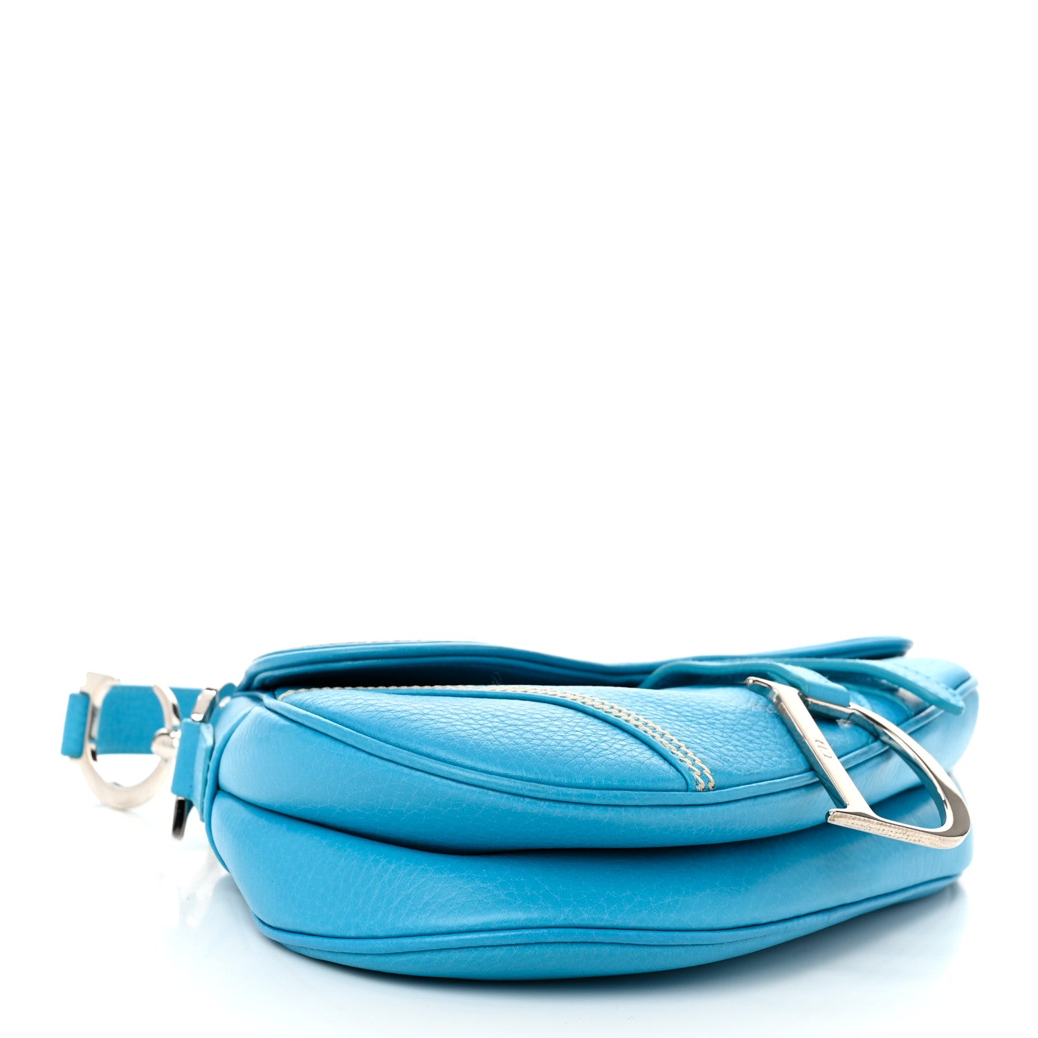 Christian Dior Calfskin Saddle Bag Turquoise 4 of 10