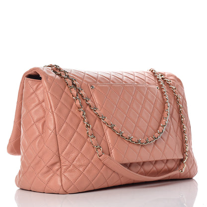 Chanel Calfskin Quilted XXL Travel Flap Bag Pink 3 of 9