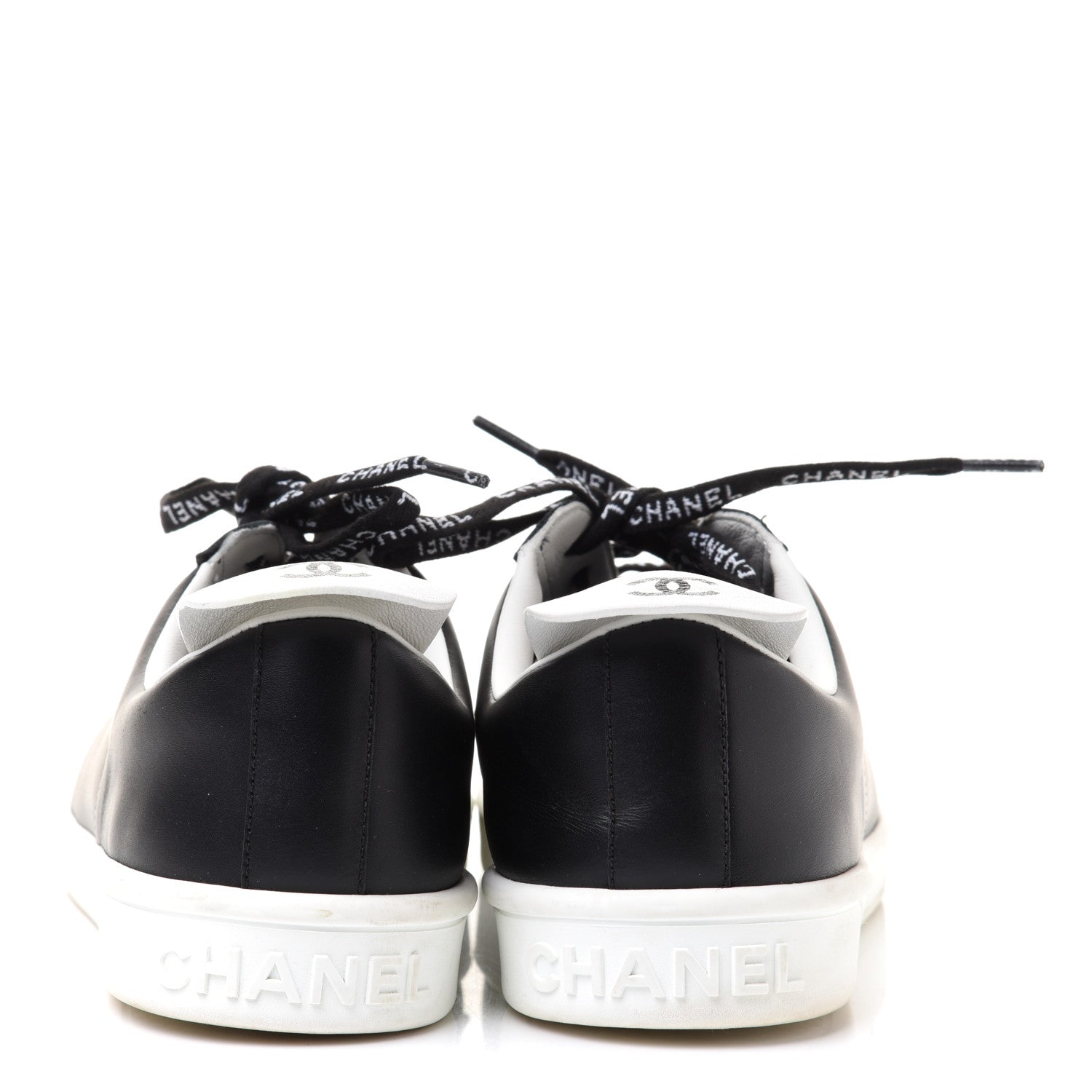 Chanel Calfskin CC Womens Sneakers 41.5 Black 5 of 12