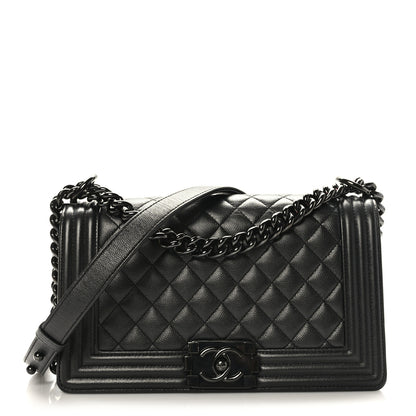 Chanel Caviar Quilted Medium Boy Flap So Black 1 of 9