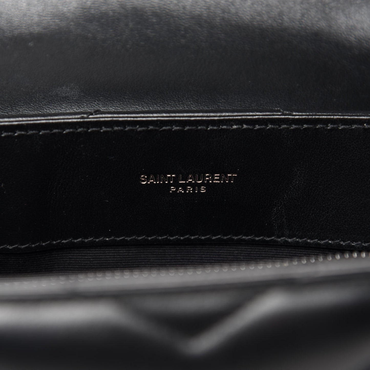 Calfskin Y Quilted Monogram Small Loulou Chain Satchel Black