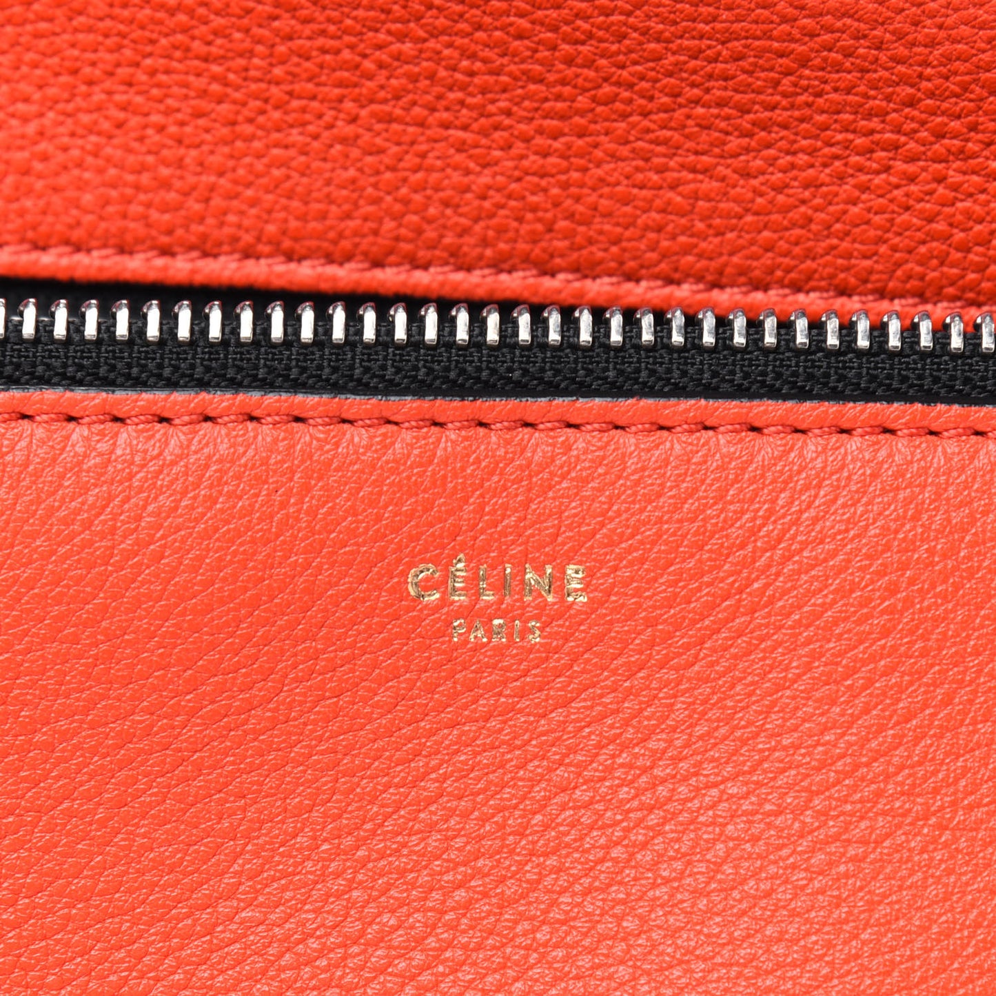 Grained Calfskin Medium Edge Shoulder Bag Vermillion