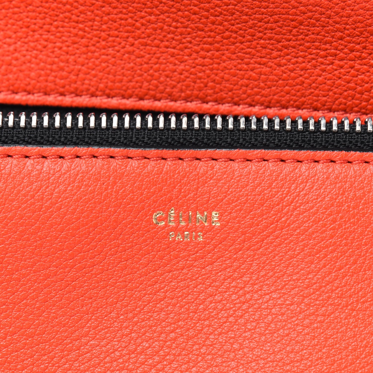 Celine Grained Calfskin Medium Edge Shoulder Bag Vermillion 6 of 16