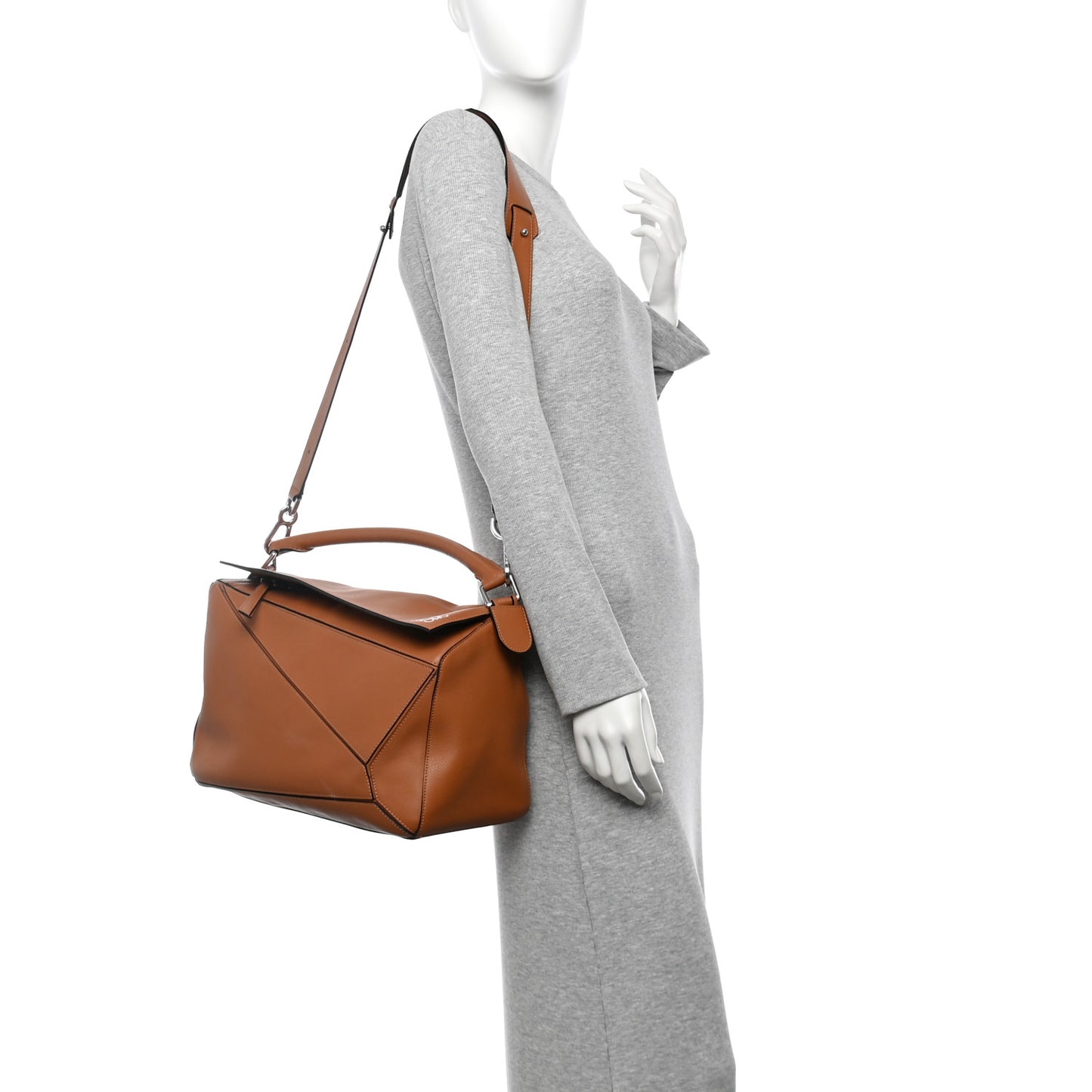 Calfskin Large Puzzle Bag Tan