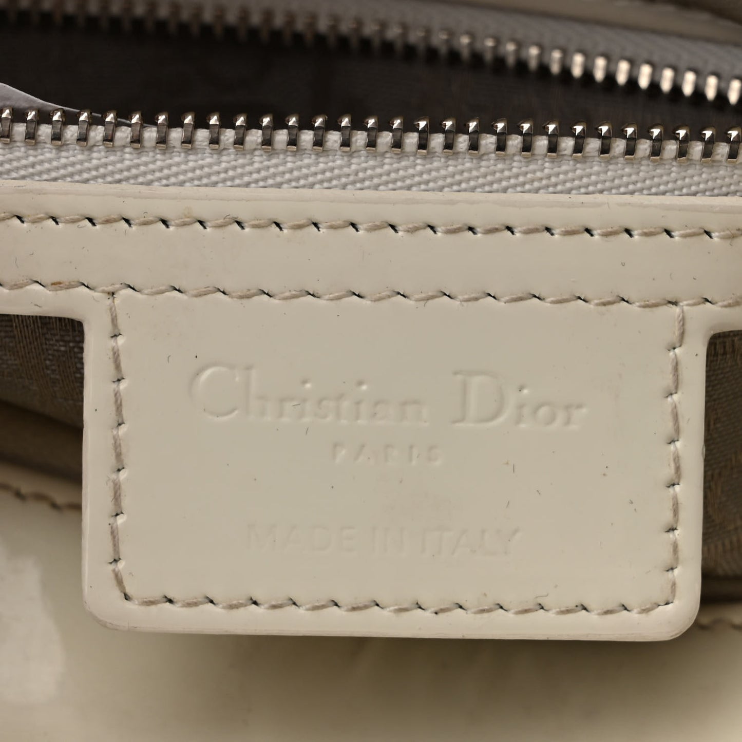 Patent Cannage Large Lady Dior White