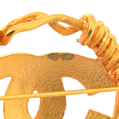 Chanel Metal CC Cross Dangle Brooch Gold 4 of 4