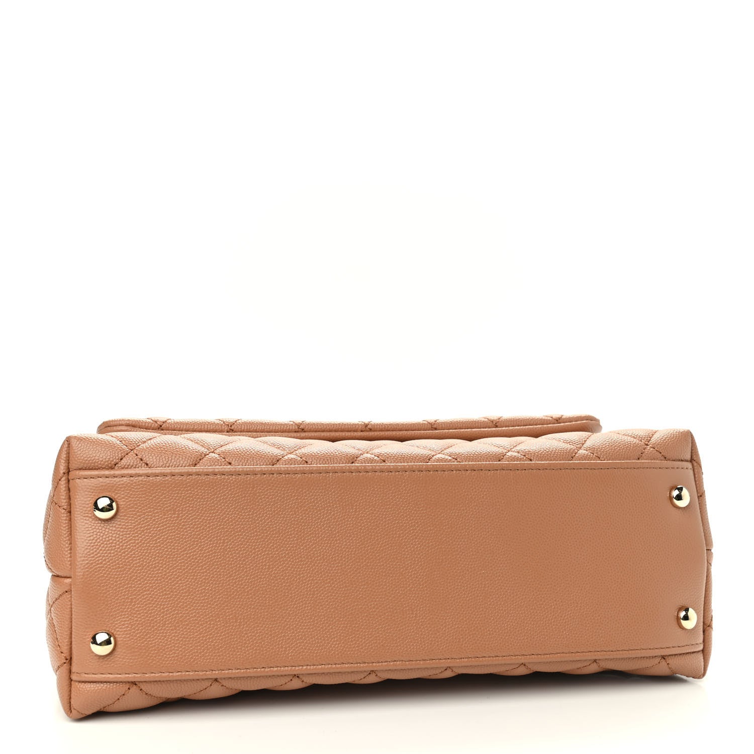 Chanel Caviar Quilted Lizard Embossed Small Coco Handle Flap Brown 4 of 9