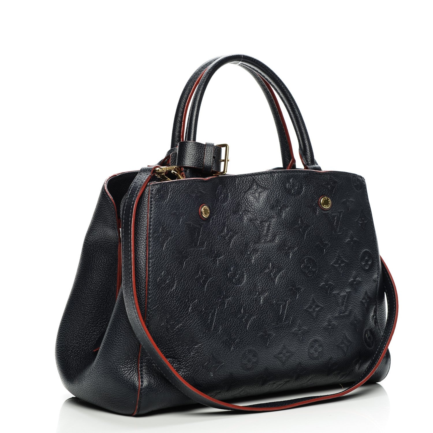 Louis Vuitton Empreinte Montaigne MM Marine Rouge 3 of 8