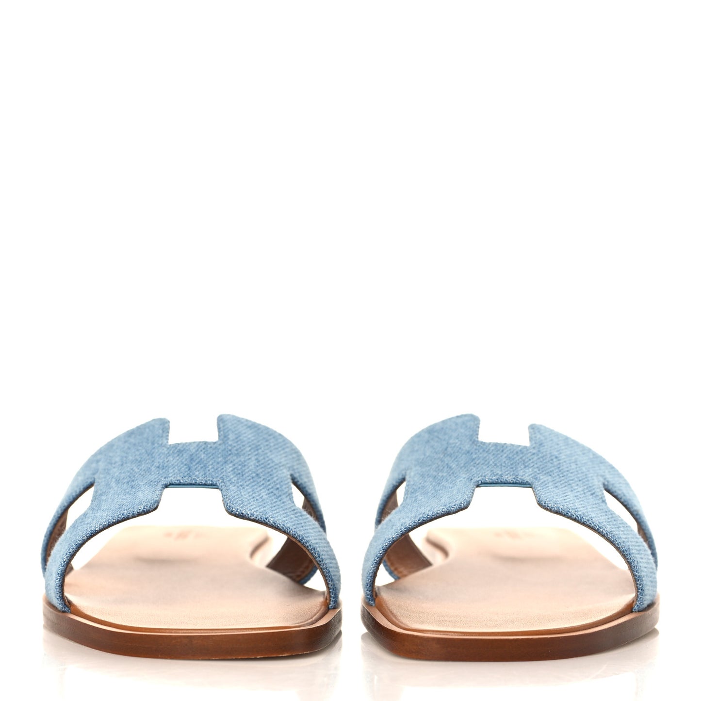 Denim Canvas Oran Sandals 36.5 Bleu Clair