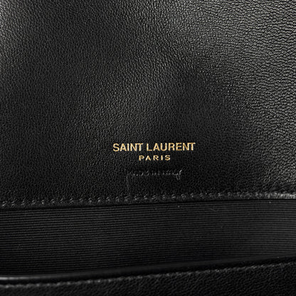 Saint Laurent Lambskin Chevron Quilted Medium Loulou Black 8 of 13